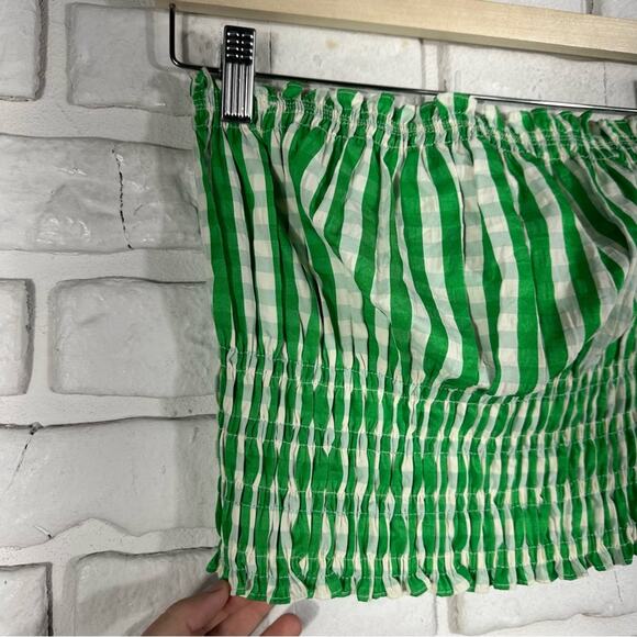 DO+BE Shirred Checkered Tub Top Size Small - Picture 7 of 9